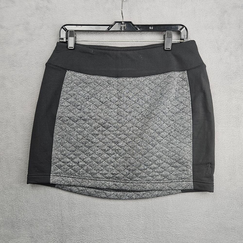Smartwool Merino Wool Quilted Athletic Skort Gray Black Outdoor Size Medium